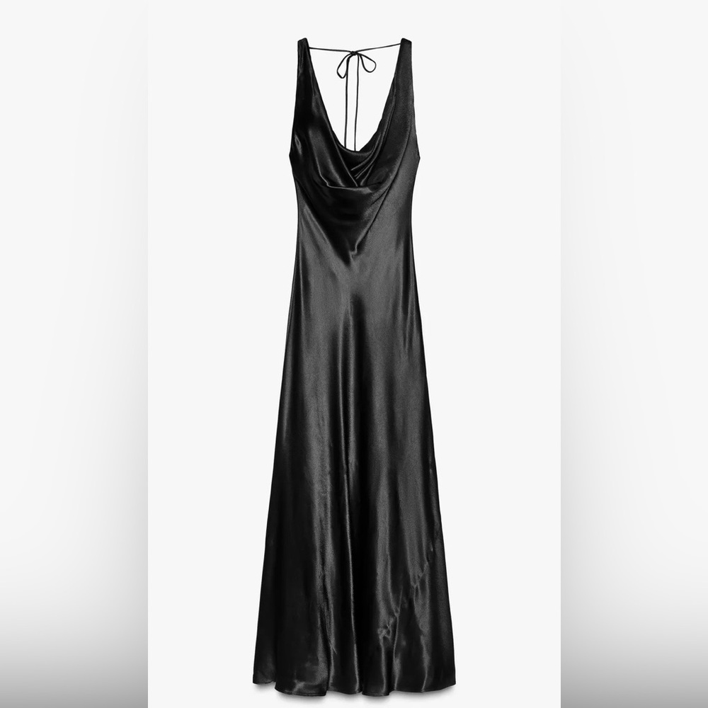 Zara Brand New Size M
Satin Black Dress - Picture 2 of 6